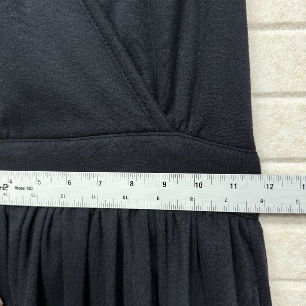 Lands End Women’s S Black Halter V-Neck Button-Up Midi A-Line Dress - Picture 8 of 10